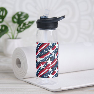 Patriotische Sterne Wasserflasche Trinkflasche