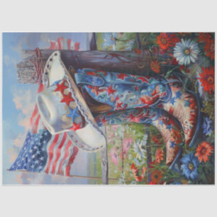 Patriotische Stiefel Seidenpapier