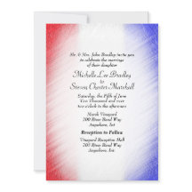 Patriotische Stripe Hochzeitseinladungen