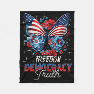 Patriotische subtile Anti-Trump-Kokette patriotisc Fleecedecke