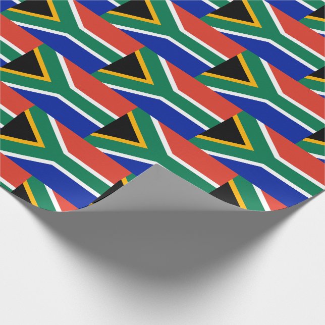 Patriotische SÜDAFRIKA-Flagge Geschenkpapier (Ecke)