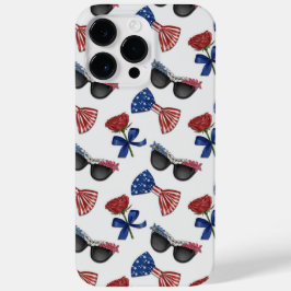 PATRIOTISCHE SUNGLASSEN ROSE BOW-KRAWATTE Case-Mate iPhone 14 PRO MAX HÜLLE