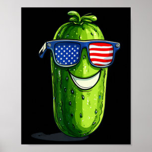 Patriotische Sungles Pickle Kostüme für lustige Pi Poster