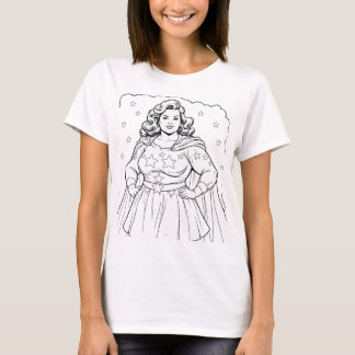 Patriotische Superheldin T-Shirt