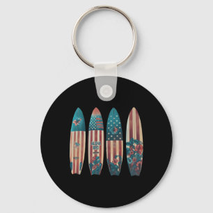 Patriotische Surfboards Surfen Surfboarder Surfer Schlüsselanhänger