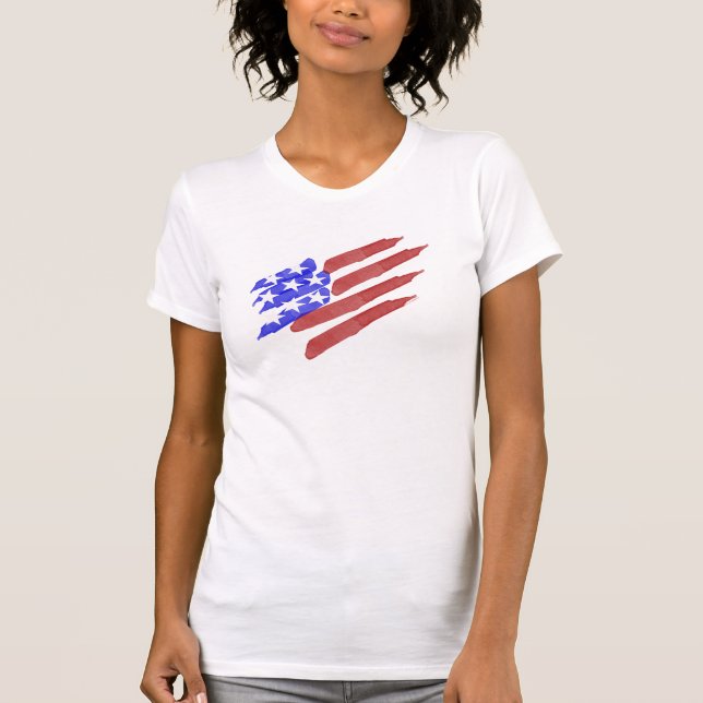 Patriotische T - Shirt der amerikanischen Flagge (Vorderseite)