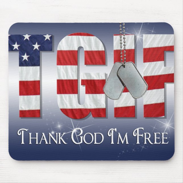 Patriotische Tags Mousepad (Vorne)