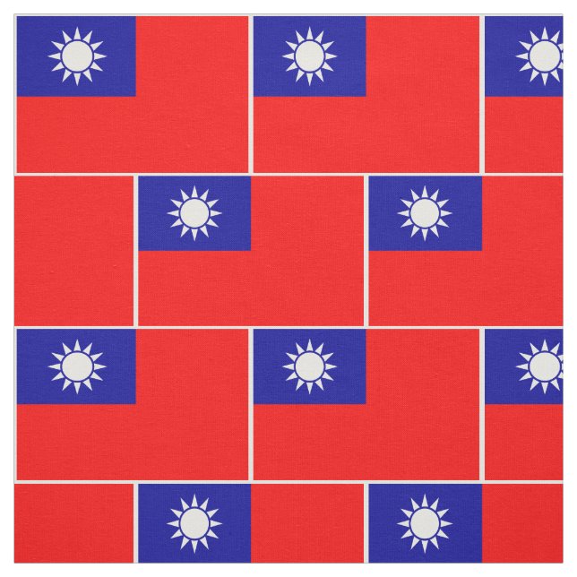 Patriotische Taiwan-Flagge Stoff (Muster)