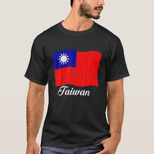 Patriotische taiwanesische Flagge Vintag Taiwan Fl T-Shirt (Vorderseite)