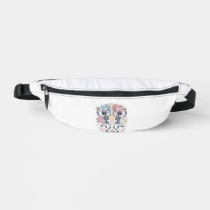 Patriotische tanzende Skelette Feuerwerk 4. Juli Bauchtasche