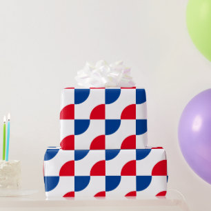 Patriotische Tarnung Rot Blau Weiße Muster 2025 Geschenkpapier