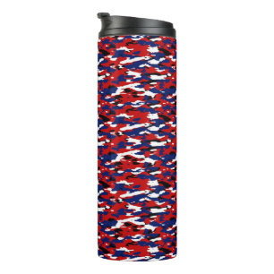 Patriotische Tarnung Thermosbecher