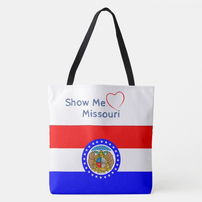 Patriotische Tasche Zeige mir Liebe Missouri (Vorderseite)
