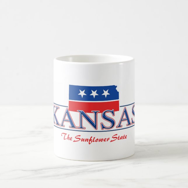 Patriotische Tasse Kansas (Mittel)