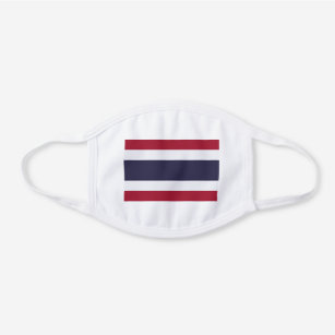Patriotische Thailändische Flagge Weiße Baumwoll Mund-Nasen-Maske