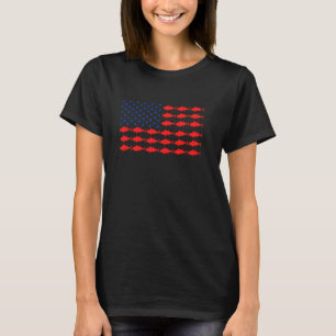 Patriotische Thunfisch-Fangflagge für Thunfisch-Fi T-Shirt