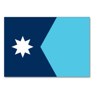 Patriotische Tischkarte mit Flag Minnesota, USA Tischnummer