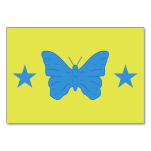 Patriotische Tischkarte mit Flagge des Bady-Bassit Tischnummer