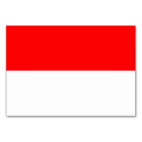 Patriotische Tischkarte mit Flagge Indonesiens