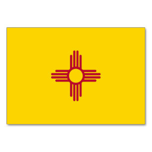 Patriotische Tischkarte mit Flagge New Mexico Tischnummer