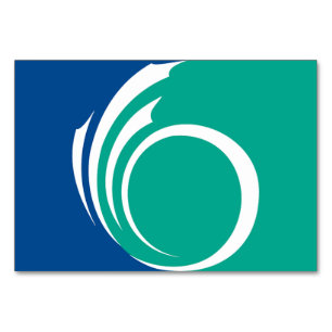 Patriotische Tischkarte mit Flagge Ottawa, Kanada Tischnummer