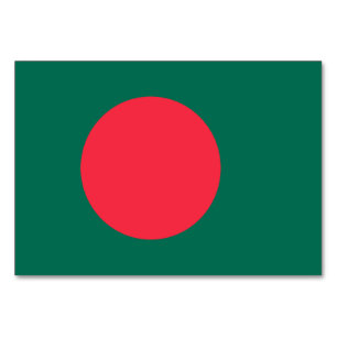 Patriotische Tischkarte mit Flagge von Bangladesch Tischnummer