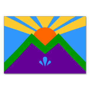 Patriotische Tischkarte mit Flagge von Manitou Spr Tischnummer