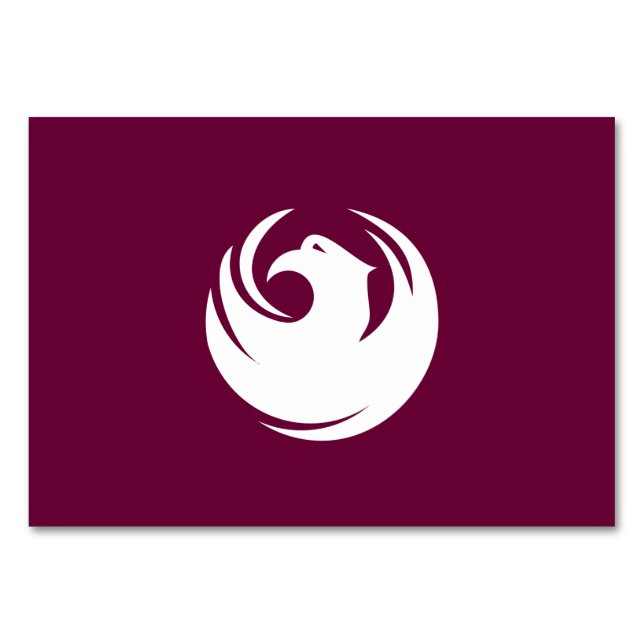 Patriotische Tischkarte mit Flagge von Phoenix Sta Tischnummer (Vorderseite)