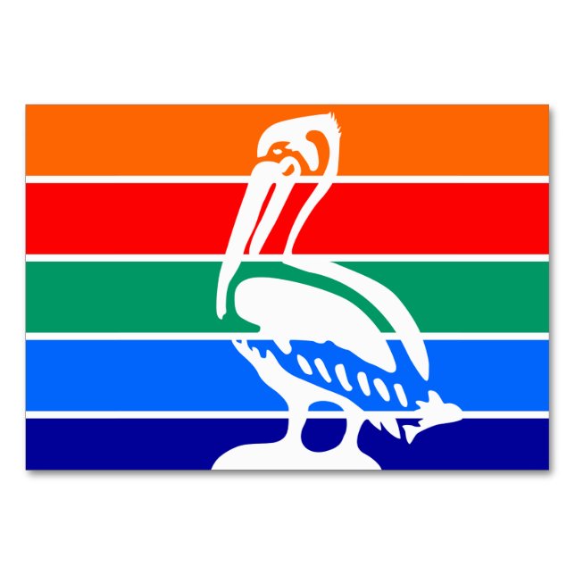 Patriotische Tischkarte mit Flagge von St. Petersb Tischnummer (Vorderseite)