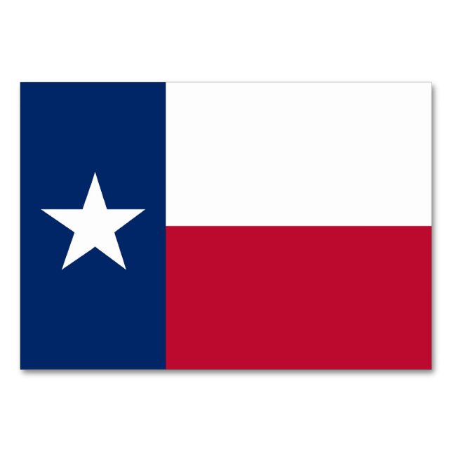 Patriotische Tischkarte mit Flagge von Texas Tischnummer (Rückseite)