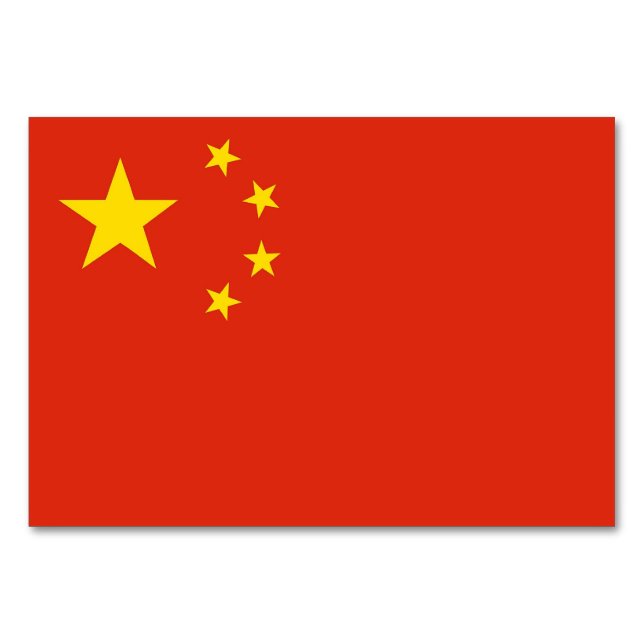 Patriotische Tischkarte mit Flaggenkennzeichnung d Tischnummer (Rückseite)