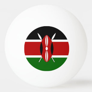Patriotische Tischtennisball mit Flagge Kenias
