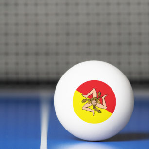 Patriotische Tischtennisball mit Flagge Siziliens
