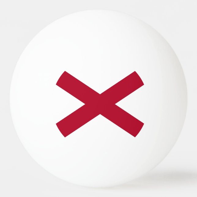 Patriotische Tischtennisball mit Flagge von Alabam (Rückseite)