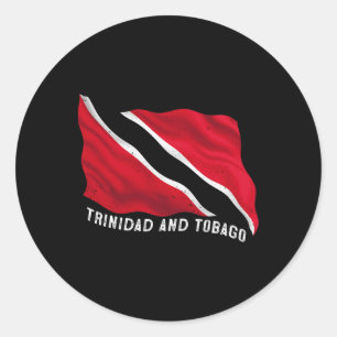 Patriotische Trinidad- und Togo-Flagge in Not Trin Runder Aufkleber