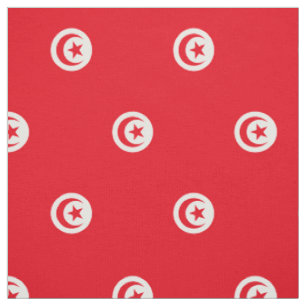 Patriotische tunesische Flagge Stoff