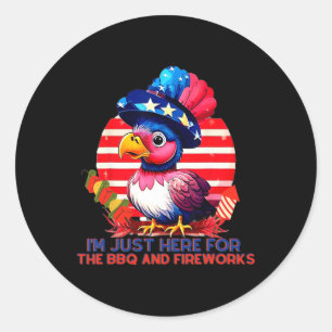 Patriotische Türkei 4. Juli Grillen Feuerwerk Part Runder Aufkleber