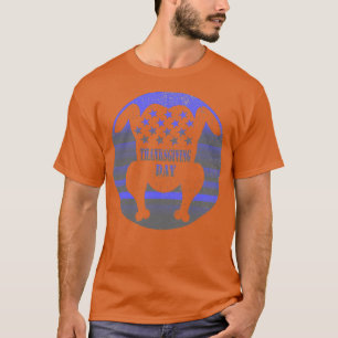 Patriotische Türkei Amerikanische Flagge bedrückt T-Shirt