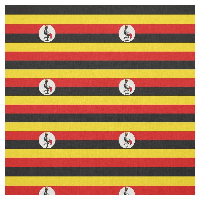 Patriotische Uganda-Flagge Stoff (Muster)