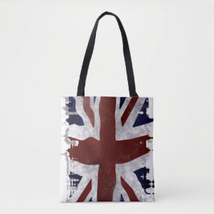 Patriotische UK-Union-Fahne im Grunge-Stil