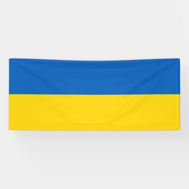 Patriotische Ukraine-Flagge Banner (Horizontal)