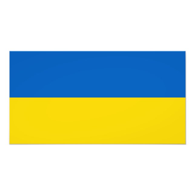 Patriotische Ukraine-Flagge Fotodruck (Vorne)