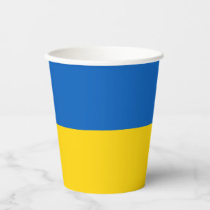 Patriotische Ukraine-Flagge Papiertassen Pappbecher