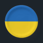 Patriotische Ukraine-Flagge Pappteller<br><div class="desc">Patriotische Flagge der Ukraine.</div>