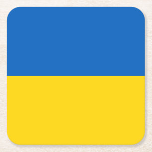 Patriotische Ukraine-Flagge Rechteckiger Pappuntersetzer
