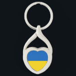 Patriotische Ukraine-Flagge Schlüsselanhänger<br><div class="desc">Patriotische Flagge der Ukraine.</div>