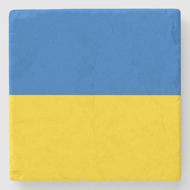 Patriotische Ukraine-Flagge Steinuntersetzer (Vorderseite)