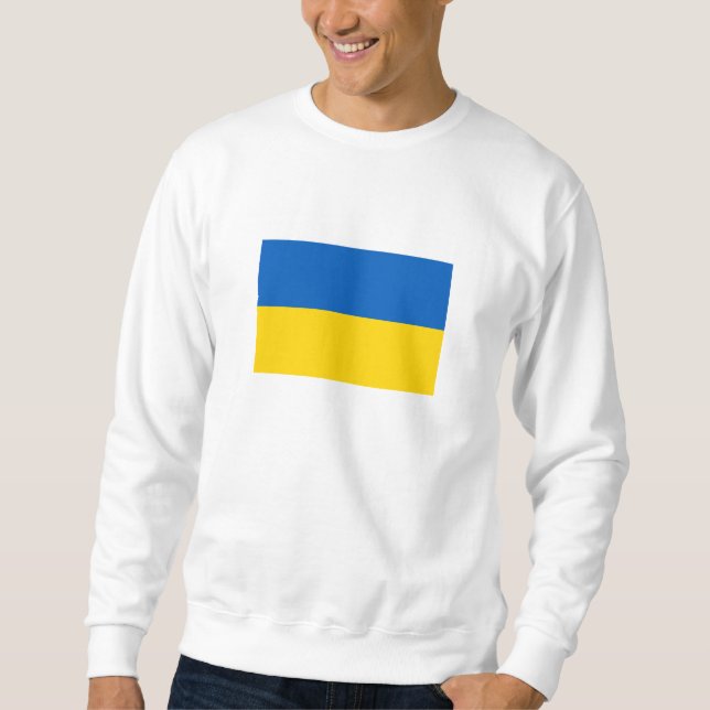 Patriotische Ukraine-Flagge Sweatshirt (Vorderseite)