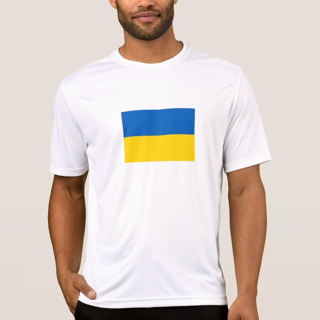 Patriotische Ukraine-Flagge T-Shirt (Vorderseite)