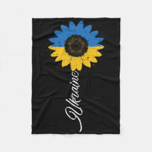 Patriotische Ukraine Sonnenblume Ukrainische Fraue Fleecedecke